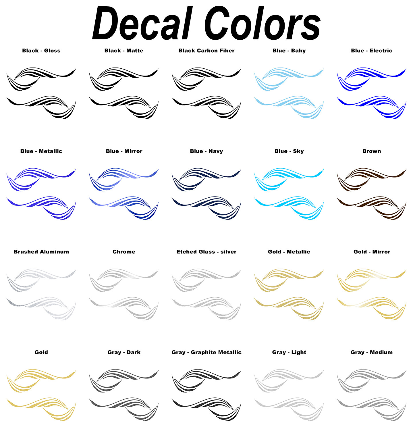 High-Quality Vinyl Pinstripe / Scroll Decal -Many Colors & Sizes- Free Shipping!