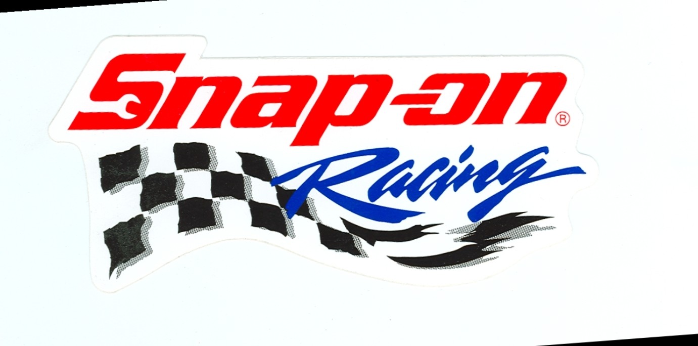 NEW Vintage Snap-on Tools Racing White Sticker Decal Man Cave Garage New Logo