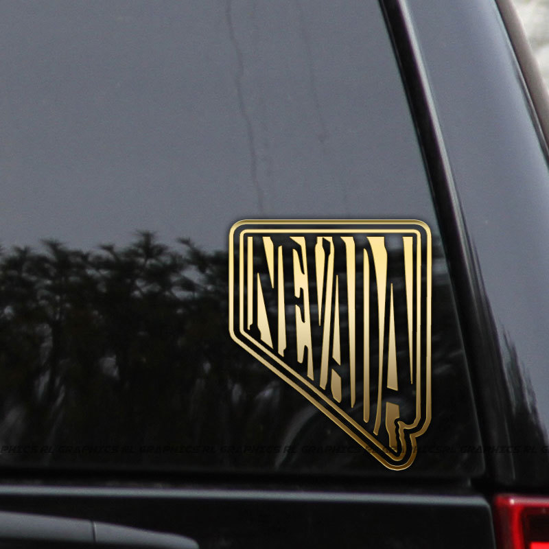 Nevada State Outline Vinyl Decal – NV Map Las Vegas Reno Sticker
