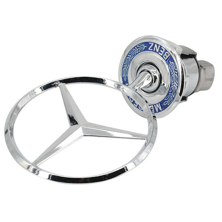 Full Metal Front Bonnet Hood Modified Standing Emblems For Mercedes Benz