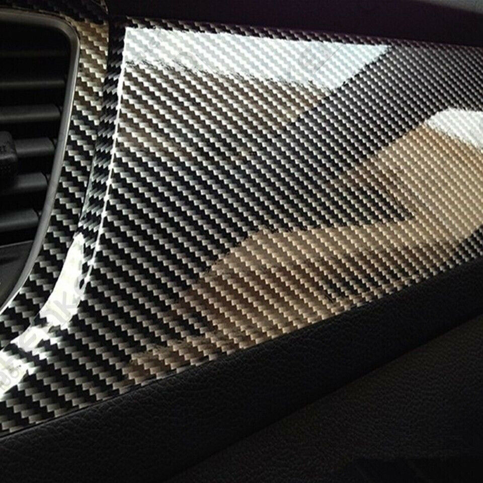 US Waterproof Carbon Fiber Vinyl Car Wrap Sheet Roll Film Sticker Decal Paper