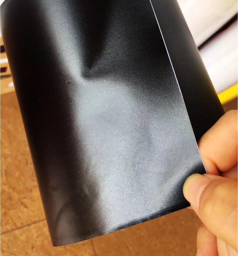 Full Roll 65FT x 5FT Metallic Pearl Satin Matte Vinyl Black Wrap Film Sticker US