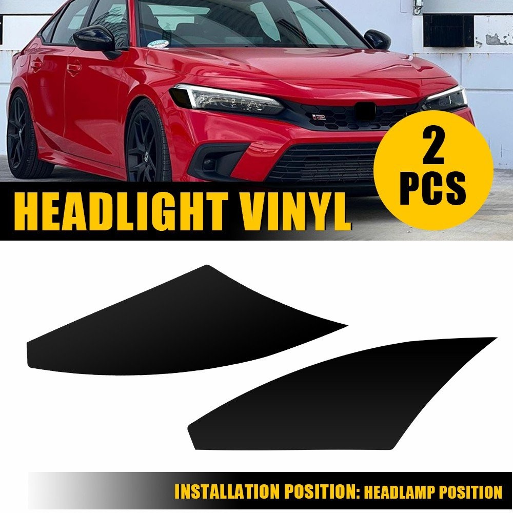 For 2022-2025 Civic Headlight Side Marker Front Precut SMOKE Vinyl Tint Overlays