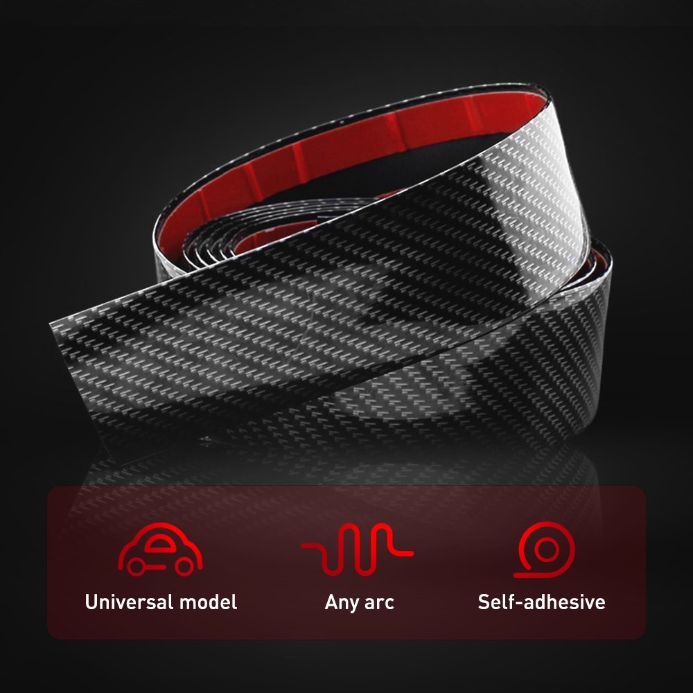 AUXITO Carbon Fiber Vinyl Car Door Sill Scuff Cover Plate Sticker Protector EOA