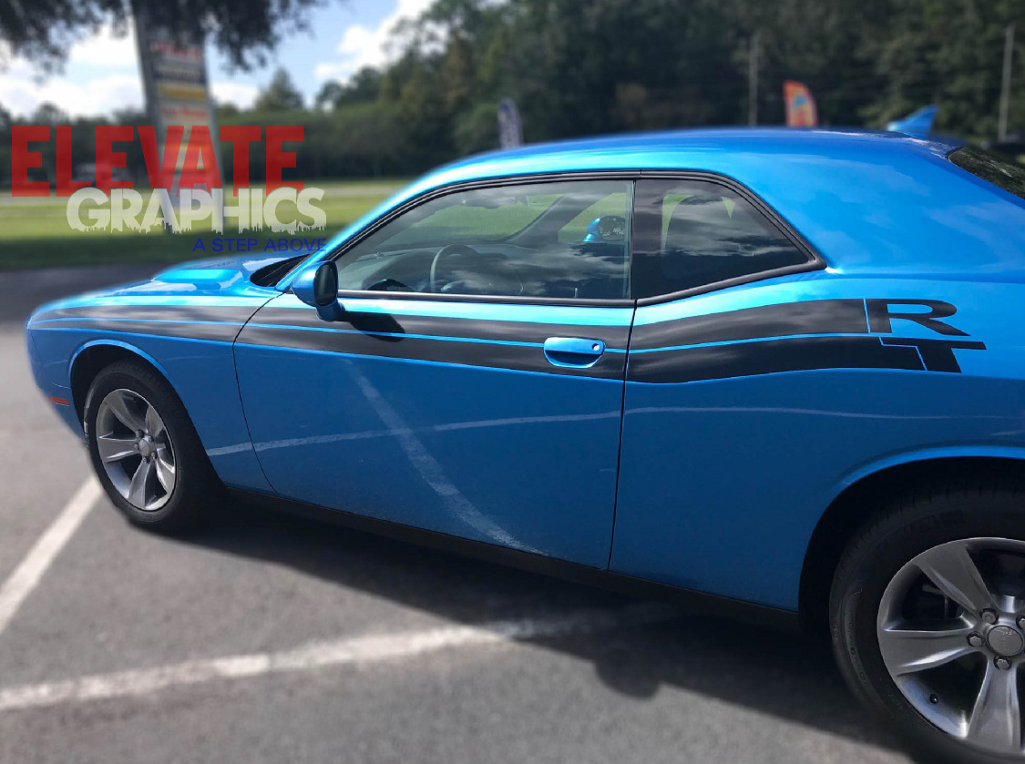 For Dodge Challenger Stripes Side Beast Graphics Vinyl Decal Sticker 2011-2023
