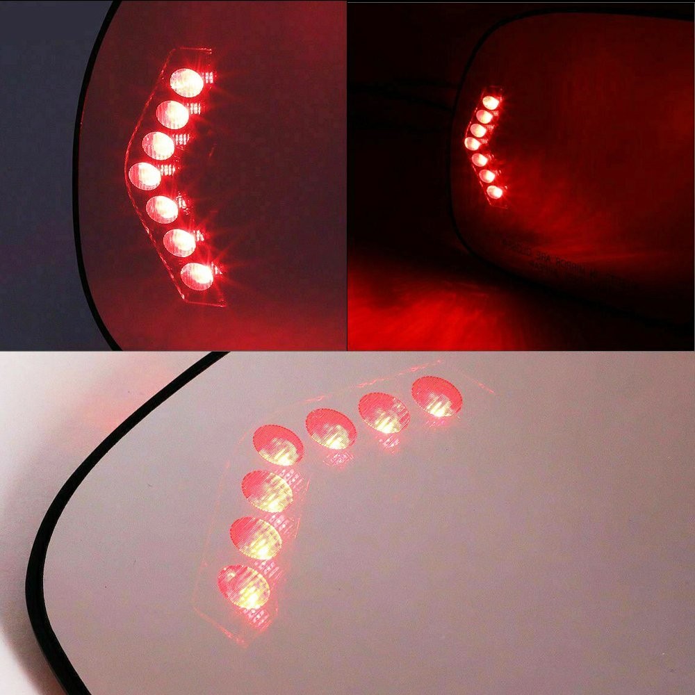 1/2Set Mirror Glass Signal Turn Heated Driver Side for LH 03-2007 Chevy GMC Cadi