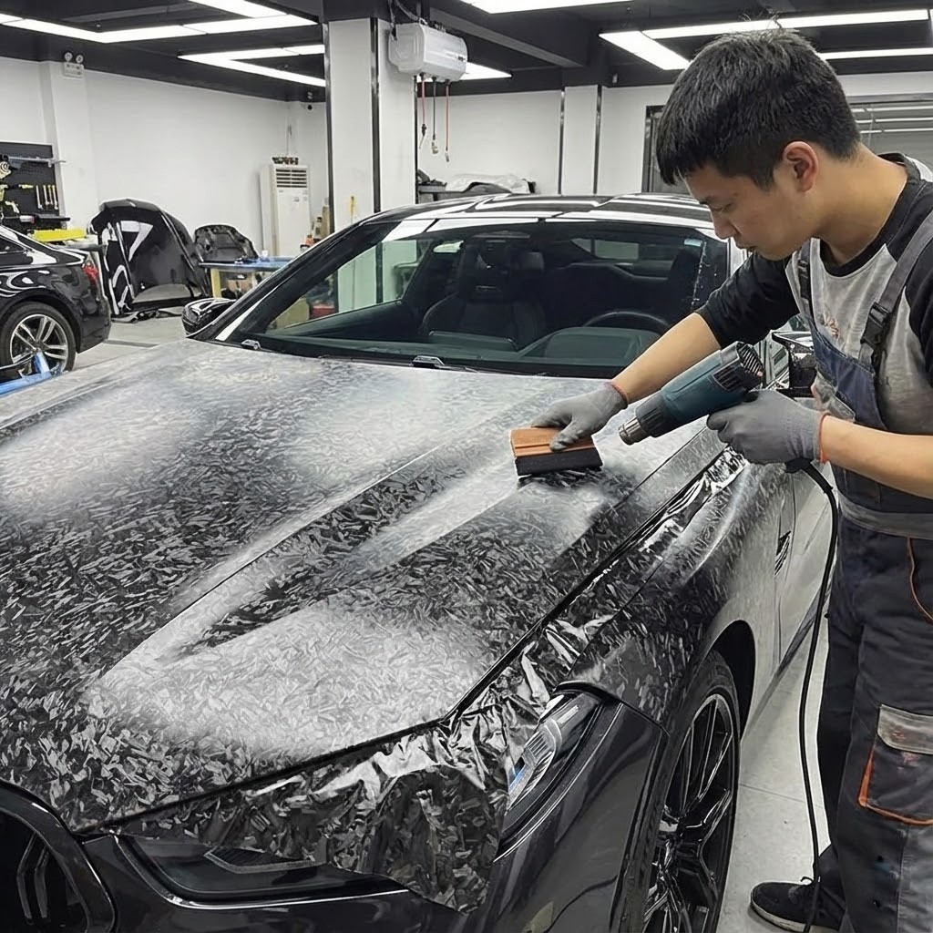 720″x60″ Premium Forged Black Carbon Fiber Vinyl Wrap Film Satin Matte 60ftx5ft
