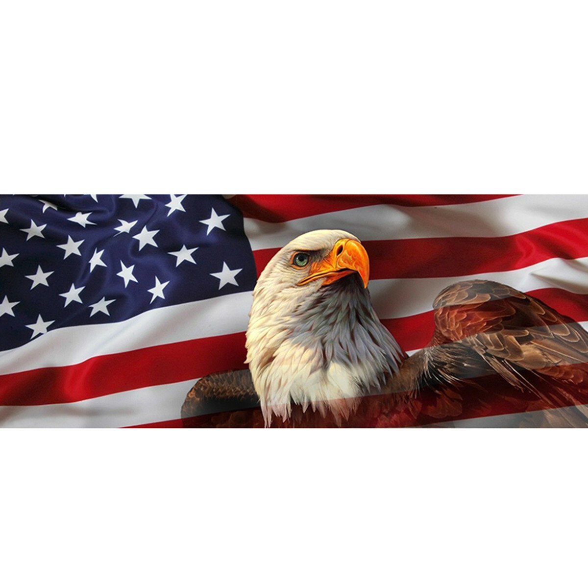 Car Rear Window American Flag Graphic Decal Tint Stickers DIY Decor 135cmx36cm