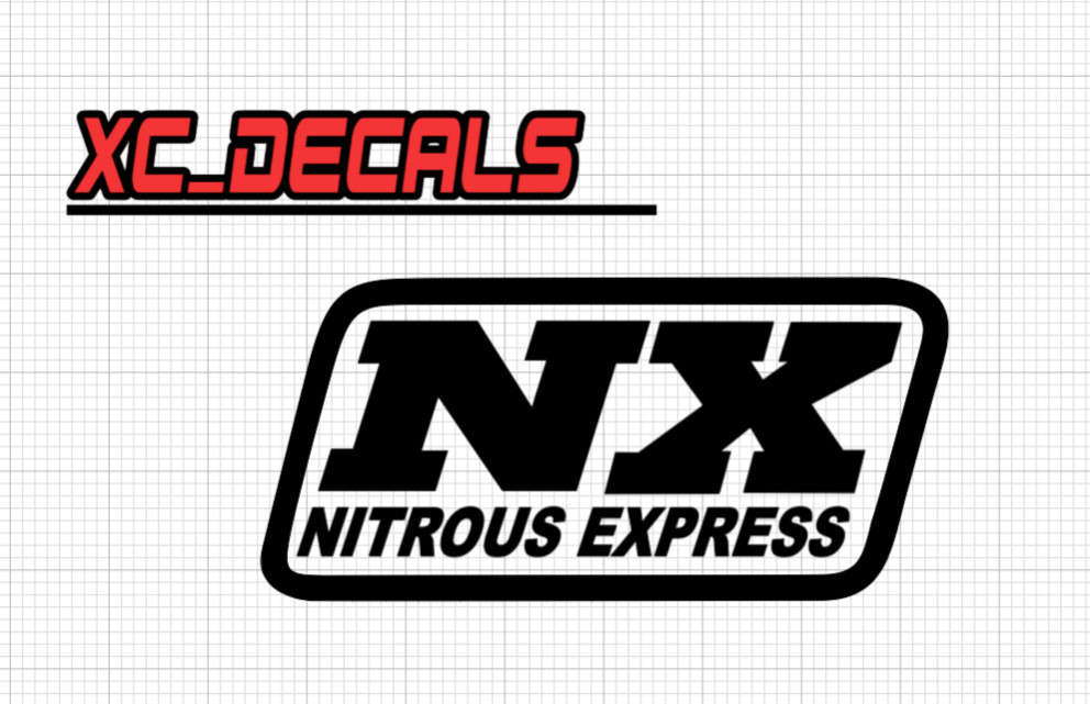 NX Express (x2) PAIR Vinyl Decal Sticker Logo Nitrous Racing Drag JDM