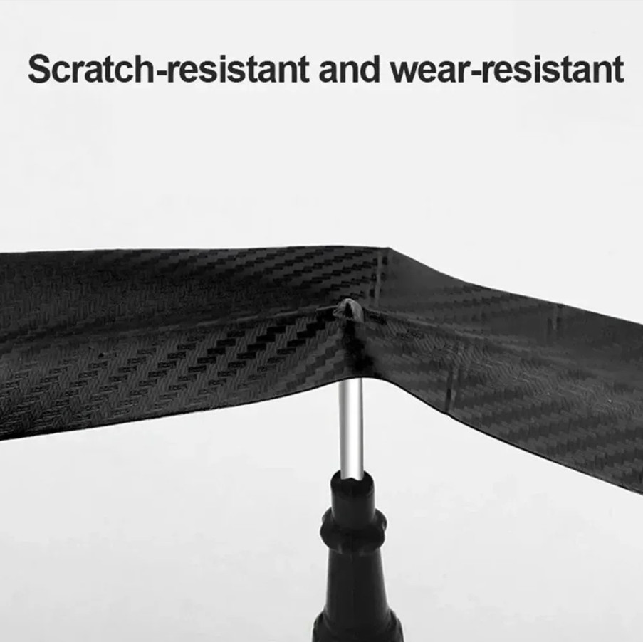 1pc 3D Carbon Fiber Car Door Sill Sticker Anti Scratch Waterproof Film – NEW