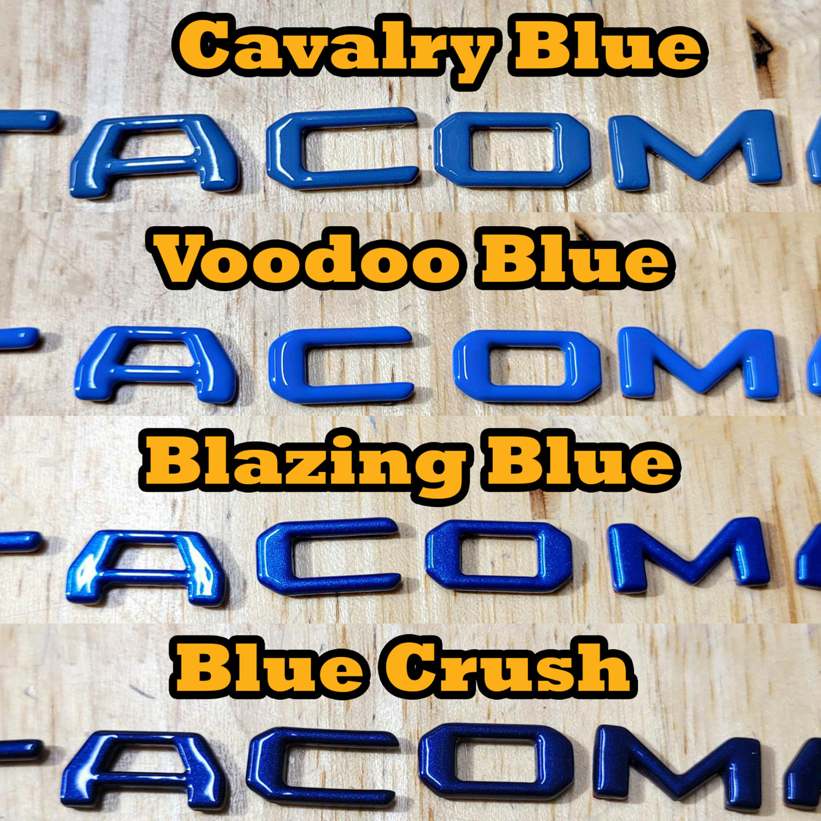 Premium 3D Raised Letters 2016-2023 Tacoma Glovebox – color matching