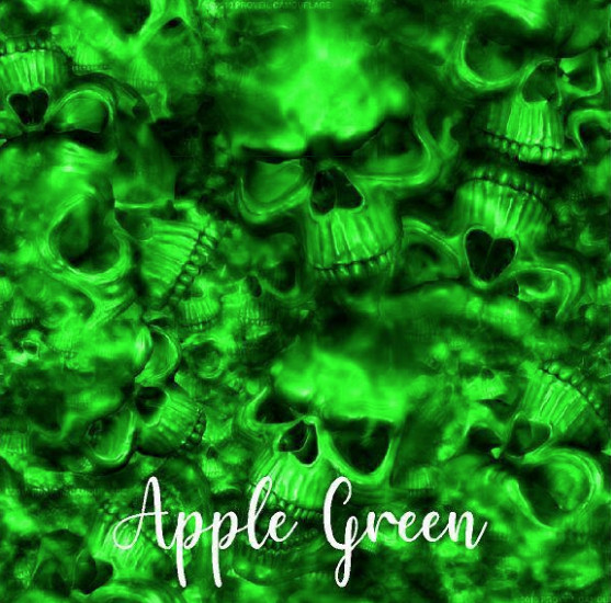 Reaper Skulls Apple Green vinyl Wrap air release Matte Laminated 12″x12″
