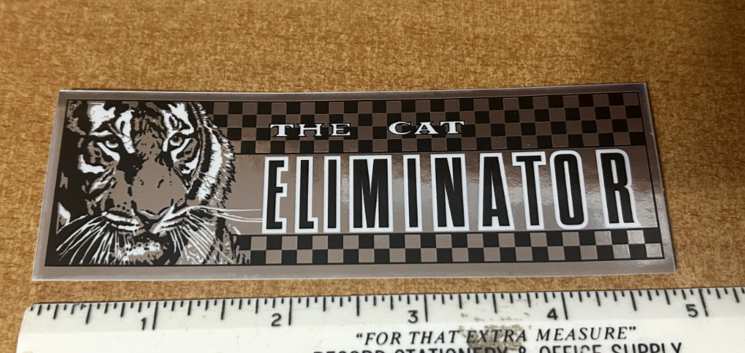 Eliminator Chopper CAT Mini Bike clutch cover front fork decal sticker minibike