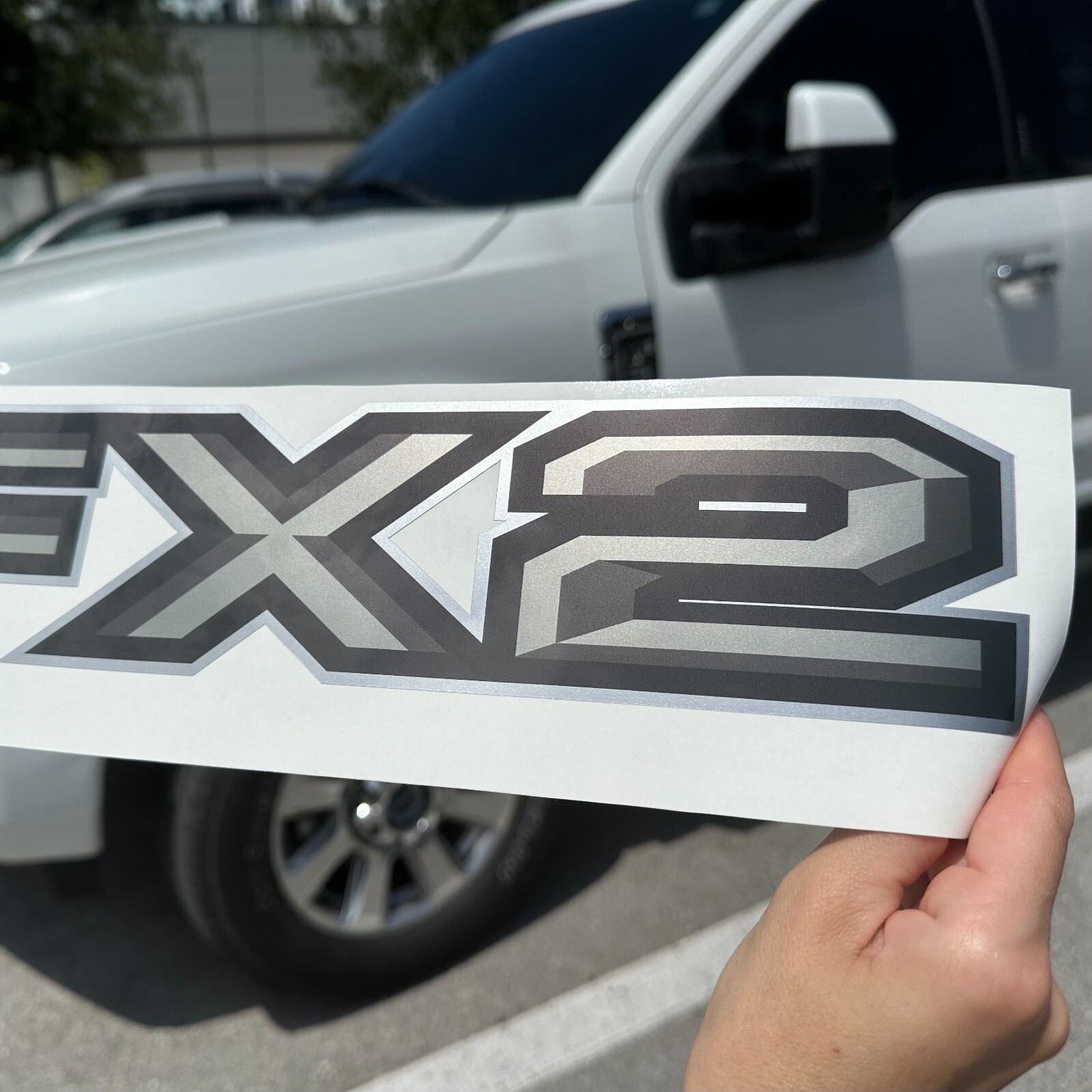 FX2 Off Road Gray Decals for Ranger F150 Truck Super Duty Stickers | Set of 2