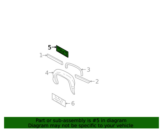 Genuine GM Pickup Box Side Rear Decal 15552356