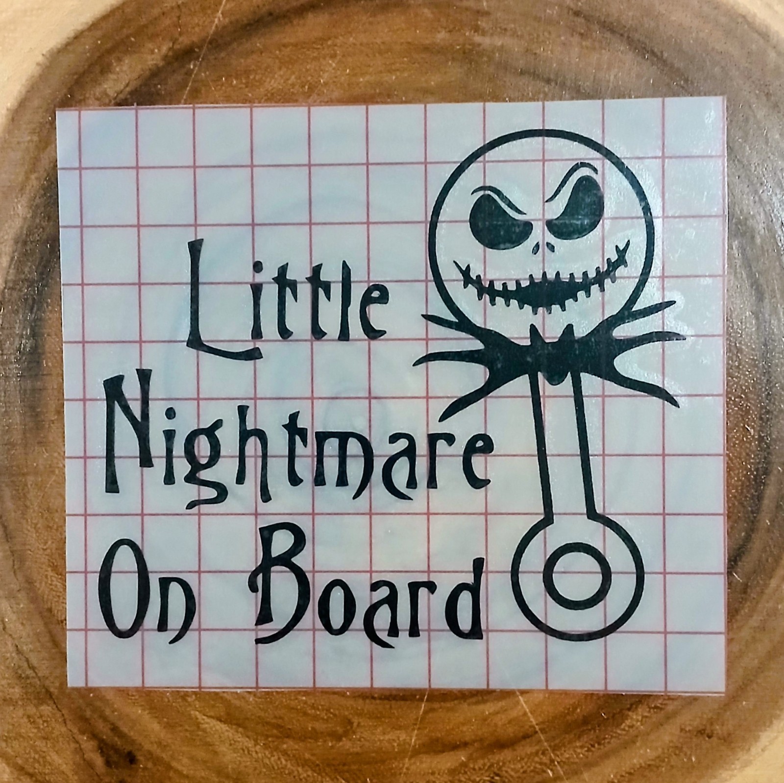 Little Nightmare on Board Vinyl Decal Funny Baby Family Sticker Car SUV Window