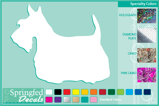 SCOTTISH TERRIER SILHOUETTE cut vinyl decal #1 Dog stickers