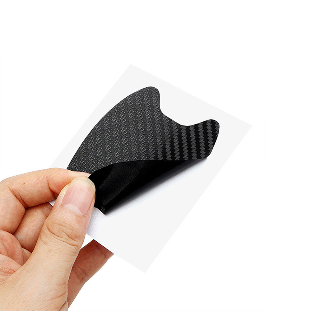 4x Car Stickers Carbon Fiber Door Handle Protector Film Anti-Scratch Accessories