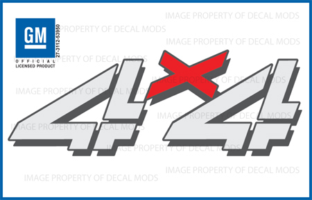 set of 2: 1999 2006 Chevy Silverado 4×4 decals – F – bed side 1500 2500 HD