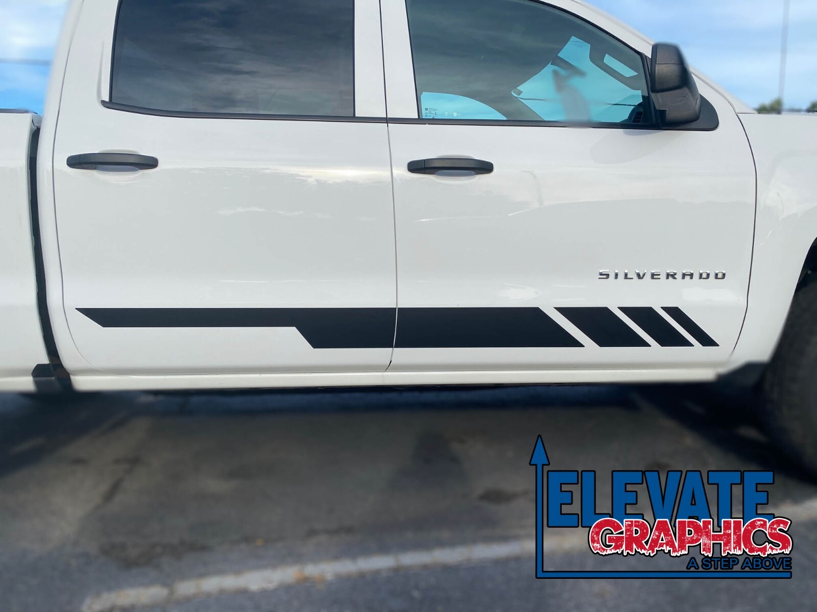 Fits Chevy Silverado Rocker Four Graphics Vinyl Stripes Decals Sticker 1999-2024