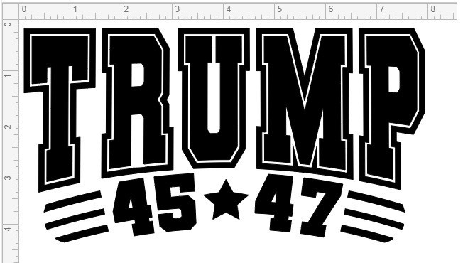 President Trump vinyl sticker, 45 47 Freedom MAGA 8×4.5in