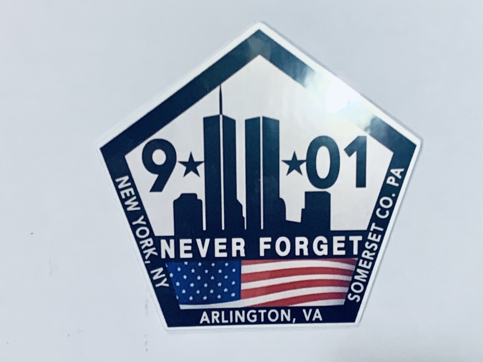 9/11 NEVER FORGET 9 11 Memorial Sticker Decal 3.5″ x 3.5″ World Trade Center