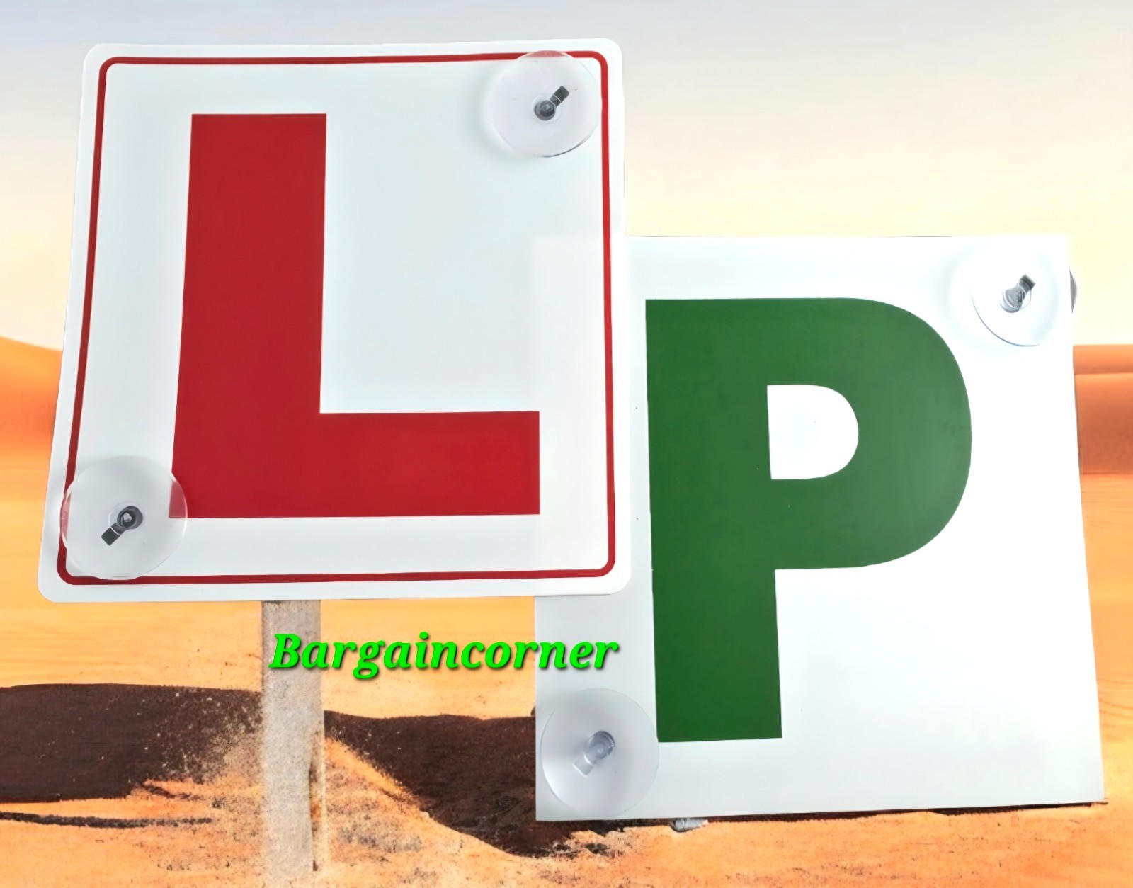 L & P PLATE SIGN New & Pass Driver Sign L Plate Advisory Sign With Suction Cup