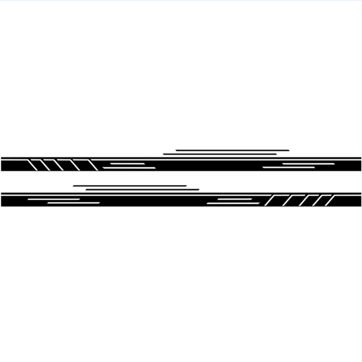 Racing Stripes Graphic Decals Stickers Wrap Vinyl Film Black For Car Pickup Side