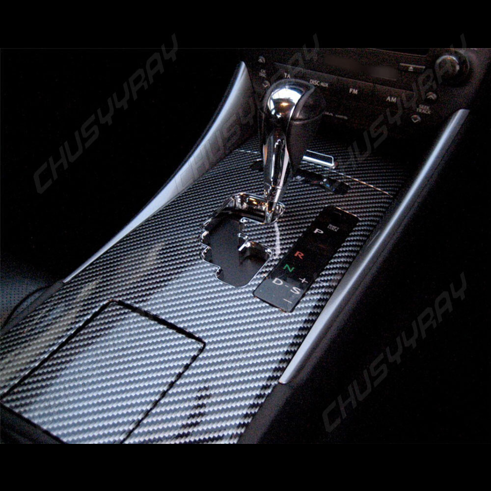 Black Carbon Fiber Car Interior Panel Protector Sticker Accessories DIY Durable