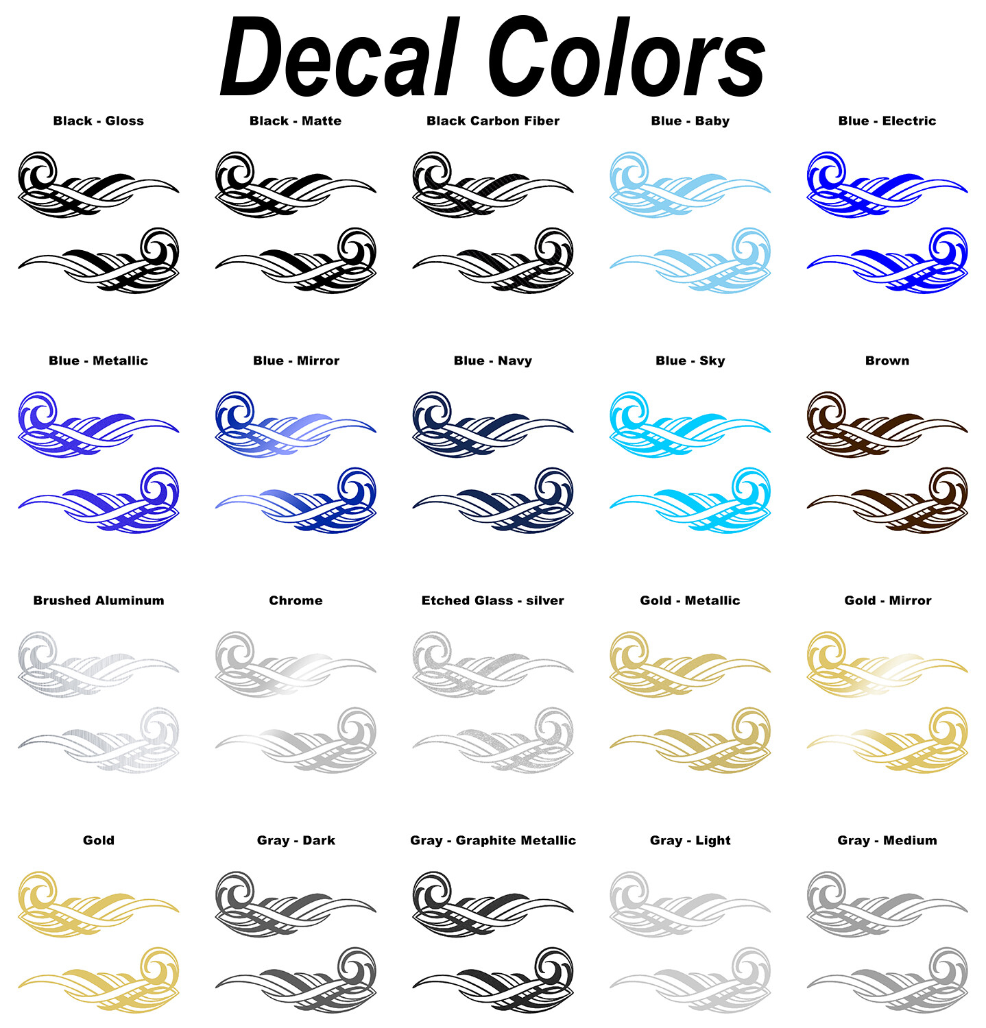 Pinstripe Decal Pair -Many Sizes and Colors to Choose From- Free US Shipping!