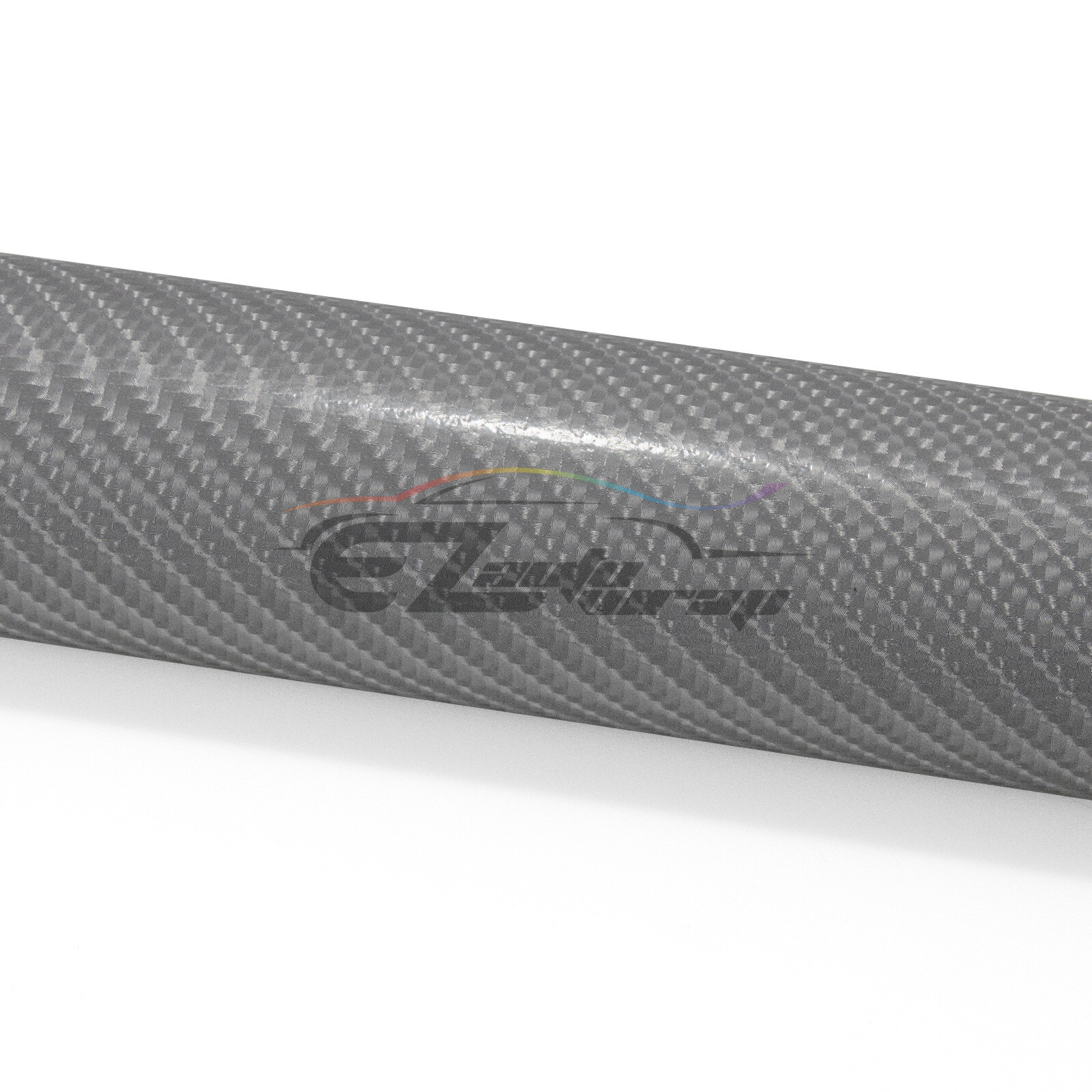 4D Carbon Fiber Gray Glossy Car Vinyl Wrap Sticker Decal Sheet Film Bubble Free