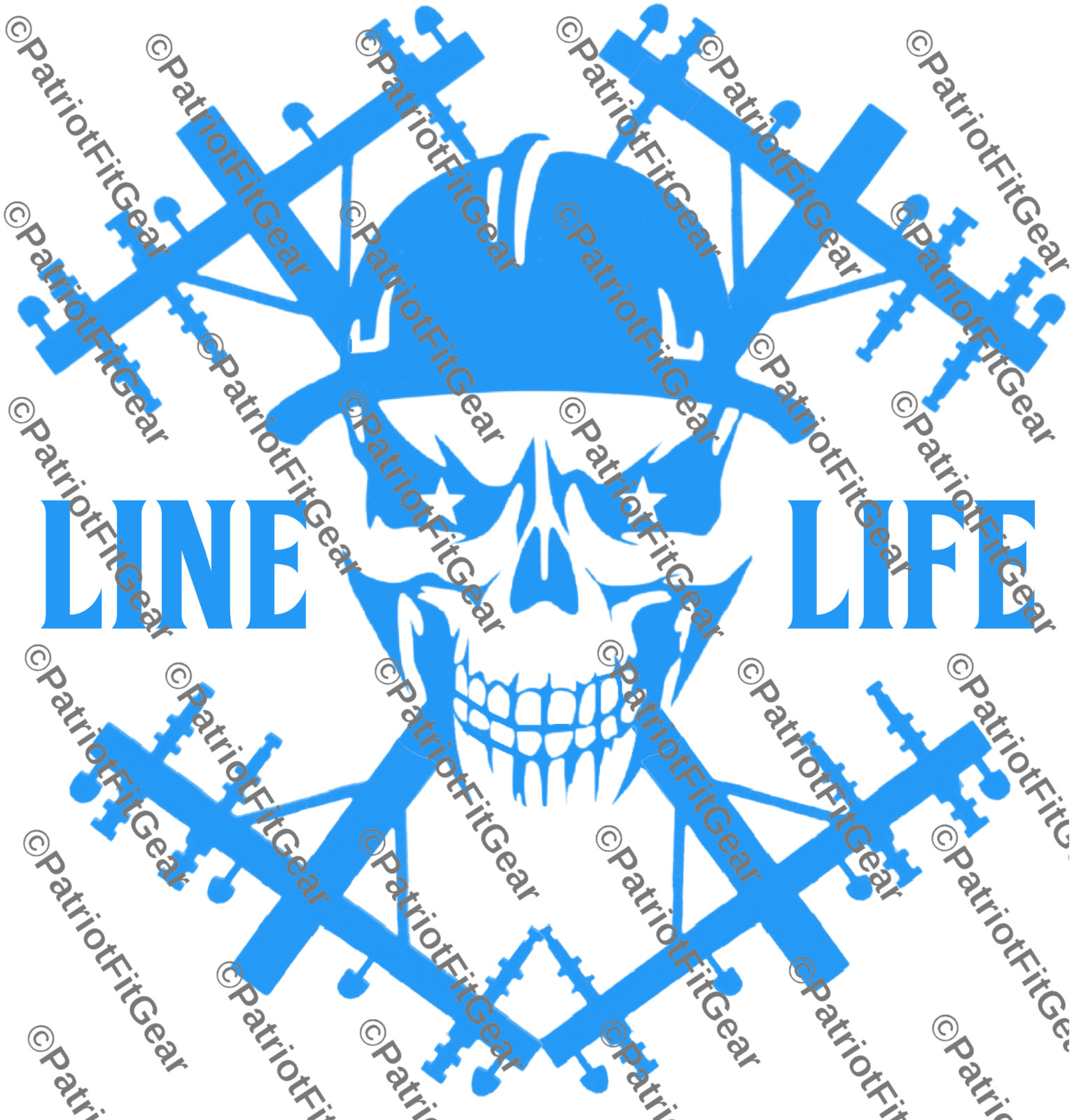 Lineman,Death Skull,Linesman,Line Work,Line Life,Electrician,Sticker,Vinyl Decal