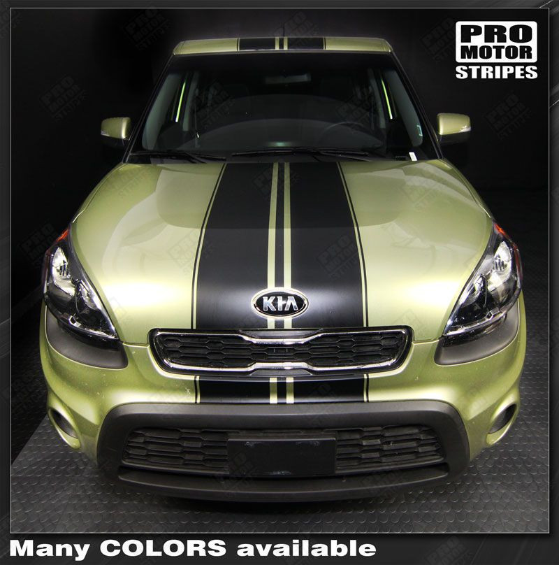 For KIA SOUL Over Top Center Sport Stripes Decals 2014 2015 2016 2017 2018