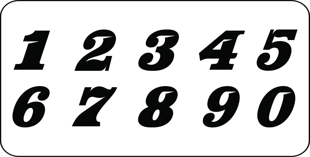 Race Car numbers Race Package 1 , IMCA, Late Model, Street Stock Graphics Decals