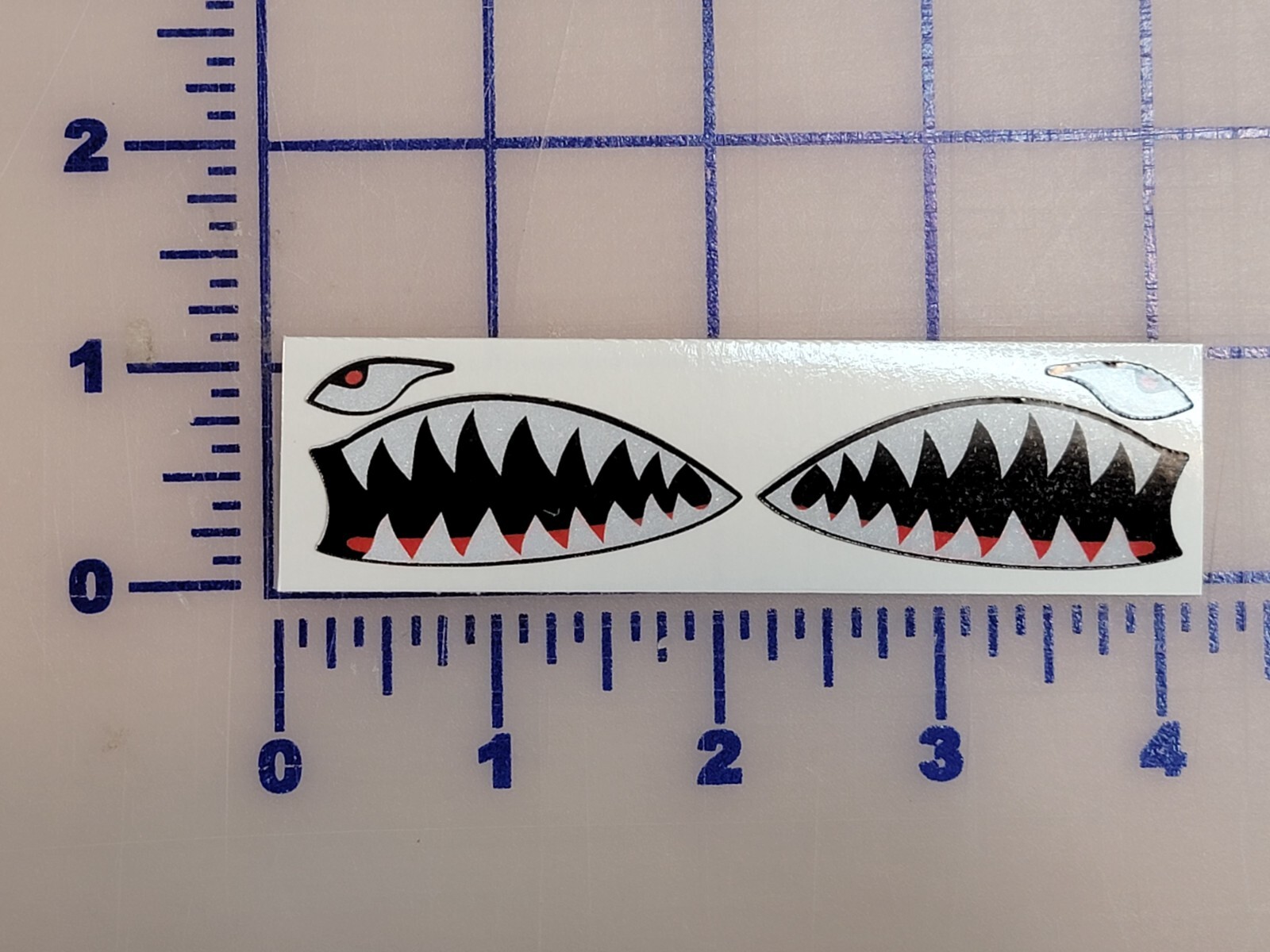 A-10 Warthog teeth mouth decal small REFLECTIVE Sticker USA 2″