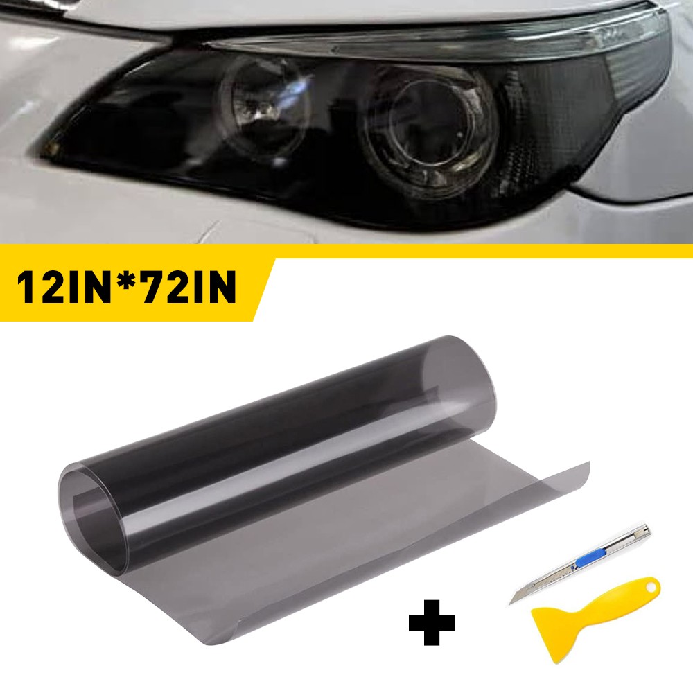 1-10 Light-Black Headlight Taillight Fog Light Tint Film Vinyl For Car Truck bus