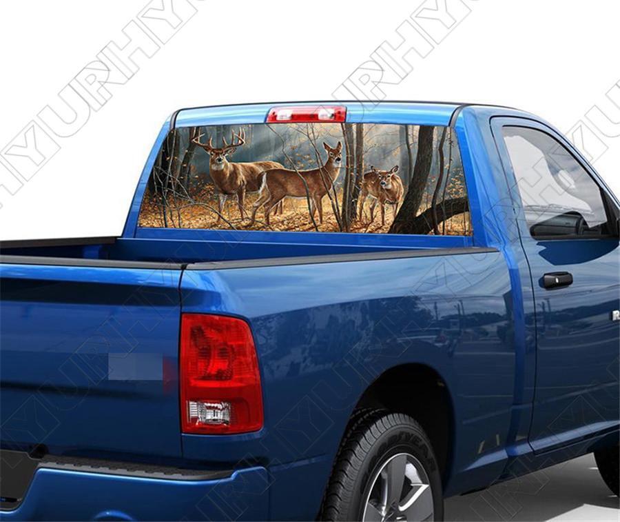 Rear Window Graphic Decal Forest Animals Deer Window Sticker for Truck suv Jeep