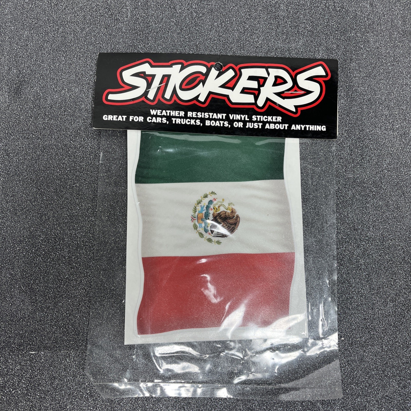 (5) Mexican flag Vinyl Decal Sticker 7″x2” For Glass Metal Plastic