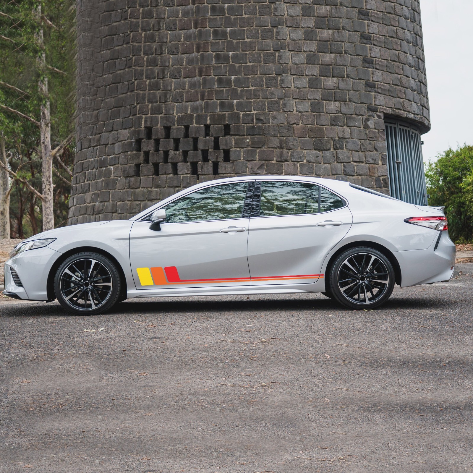Retro TRD stripe Decal for Toyota Camry Offroad livery design Side Door Sticker