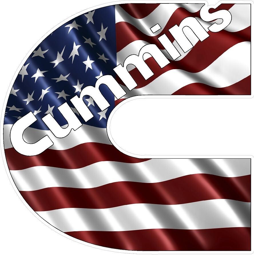 12″ Laminated Dodge C Cummins in American Flag Design Cummins Diesel Truck Ram