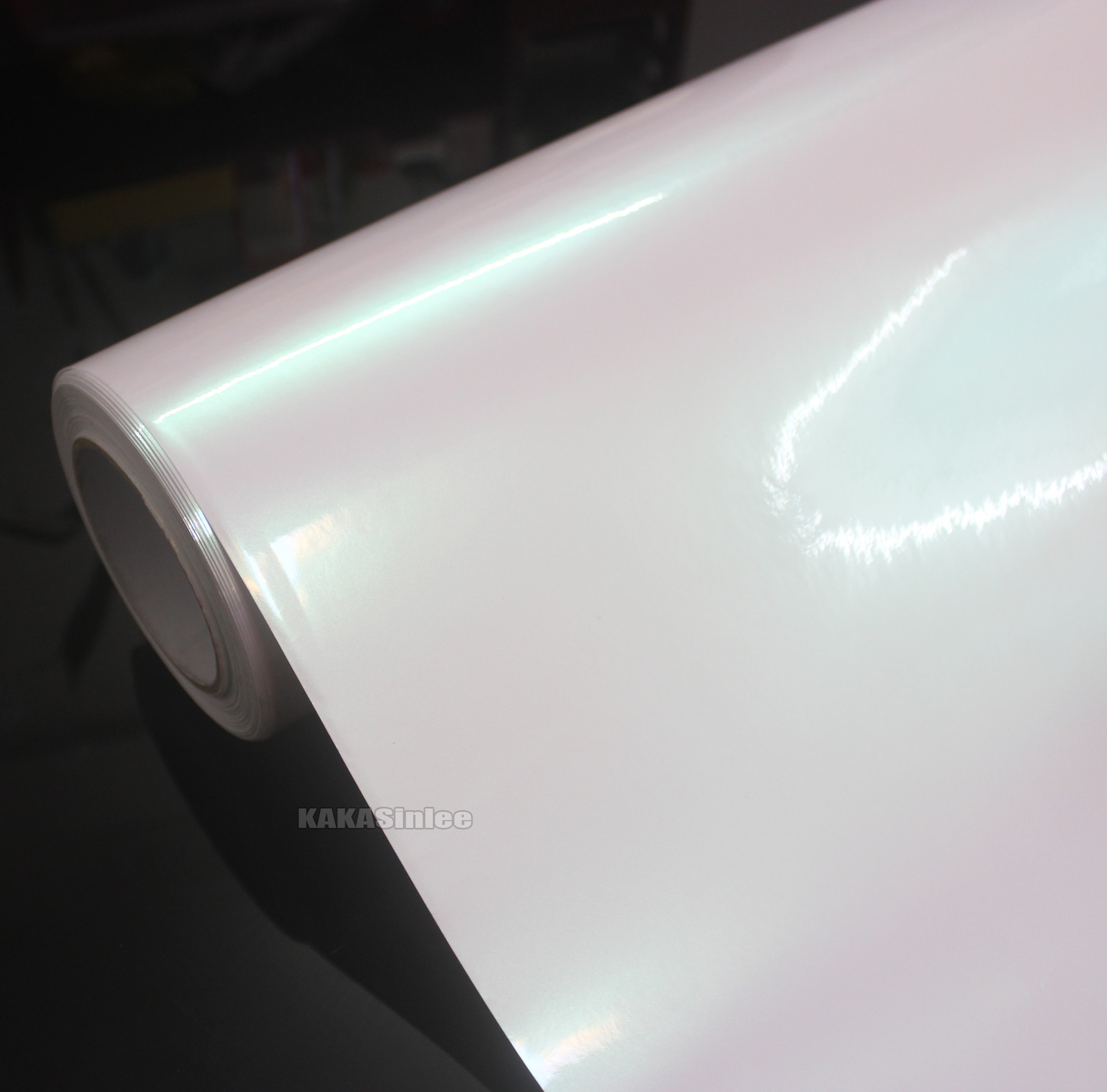 50FT X 5FT Car Wrap Flat Dawn White Stretch Pearl Metal Chrome Vinyl Sticker US