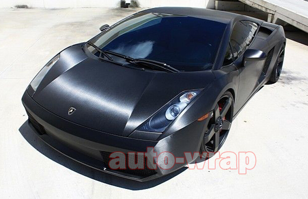 50FT X 5FT / Full Car Wrap Black Metal Brushed 3D Vinyl Satin Matte Sticker US