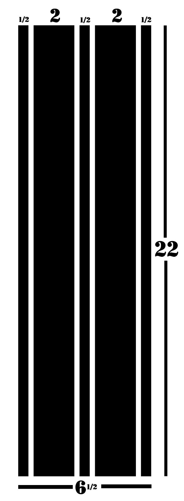 Universal 2″ Racing Dual Rally Hash Fender Stripe Set Vinyl Decal Stickers