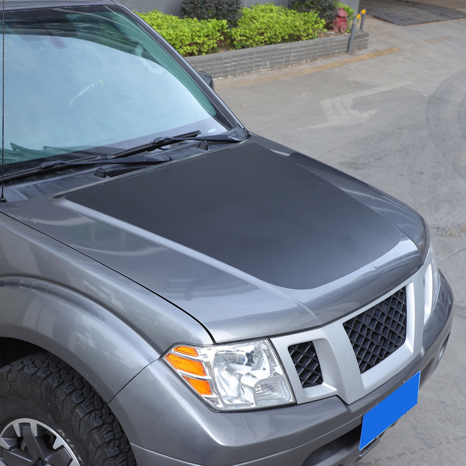 Black Front Exterior Hood Trim Sticker Decal For Nissan Frontier 2009-2017