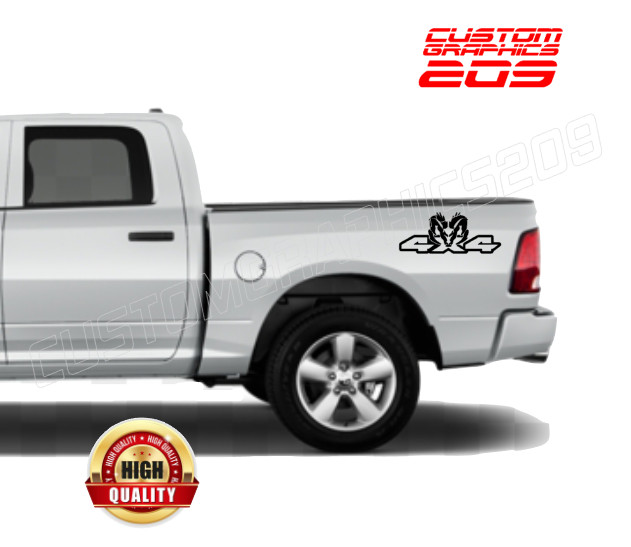4×4 Truck Side Bed Decal Set x2 Premium Oracal 651 Vinyl USA