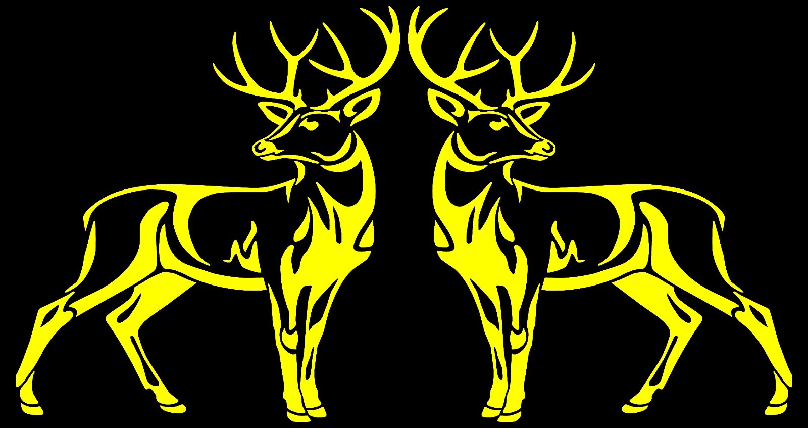Whitetail Deer Body Left and Right Vinyl Decal Style 2 Multiple Colors and Sizes