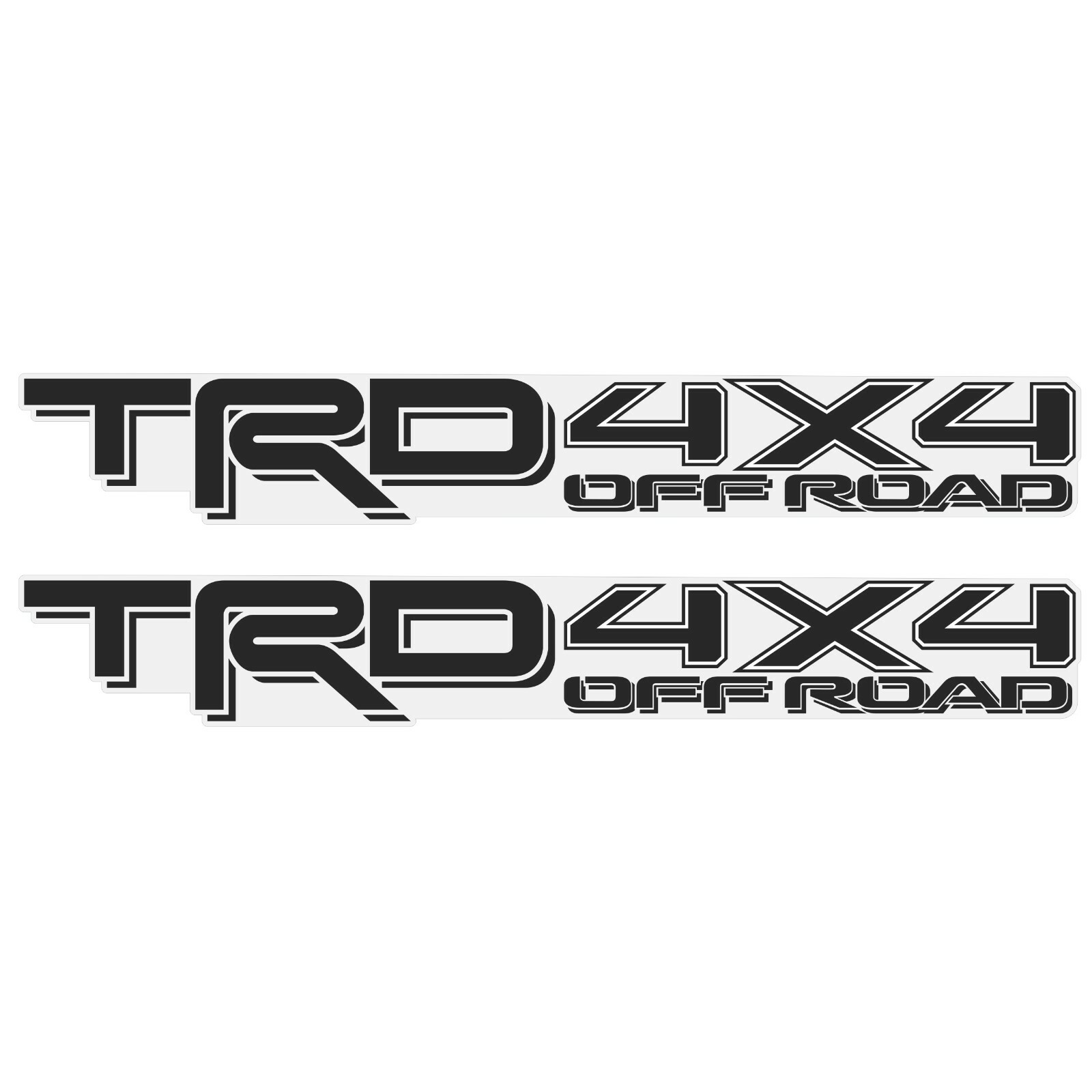GOLD HOOK TRD 4×4 Off Road Decals for Tacoma, BLACK MATTE Finish (Set of 2)