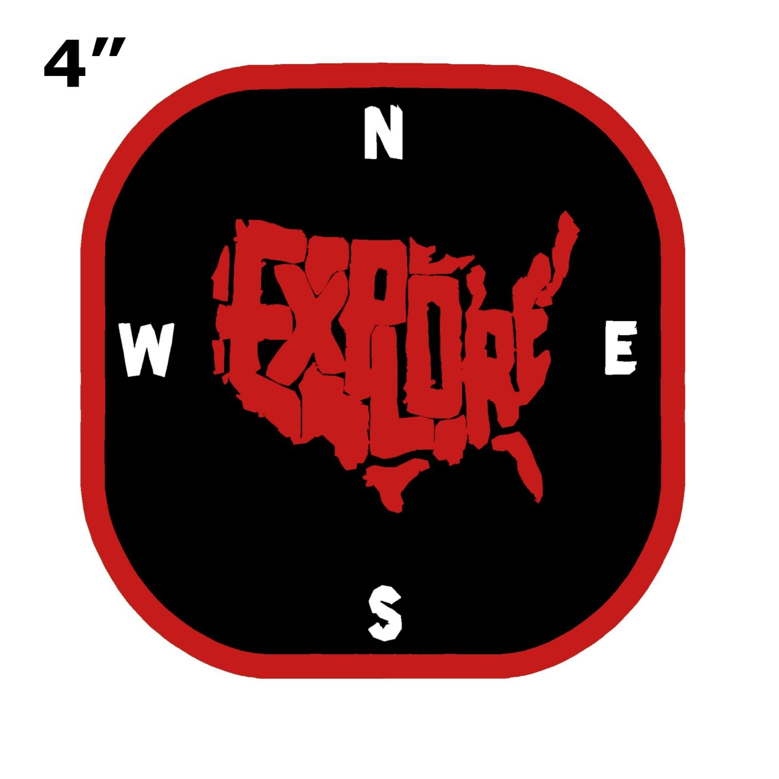 Explore Compass USA Sticker Decal 4″ National Park Explore Wander Lost Seek Trek