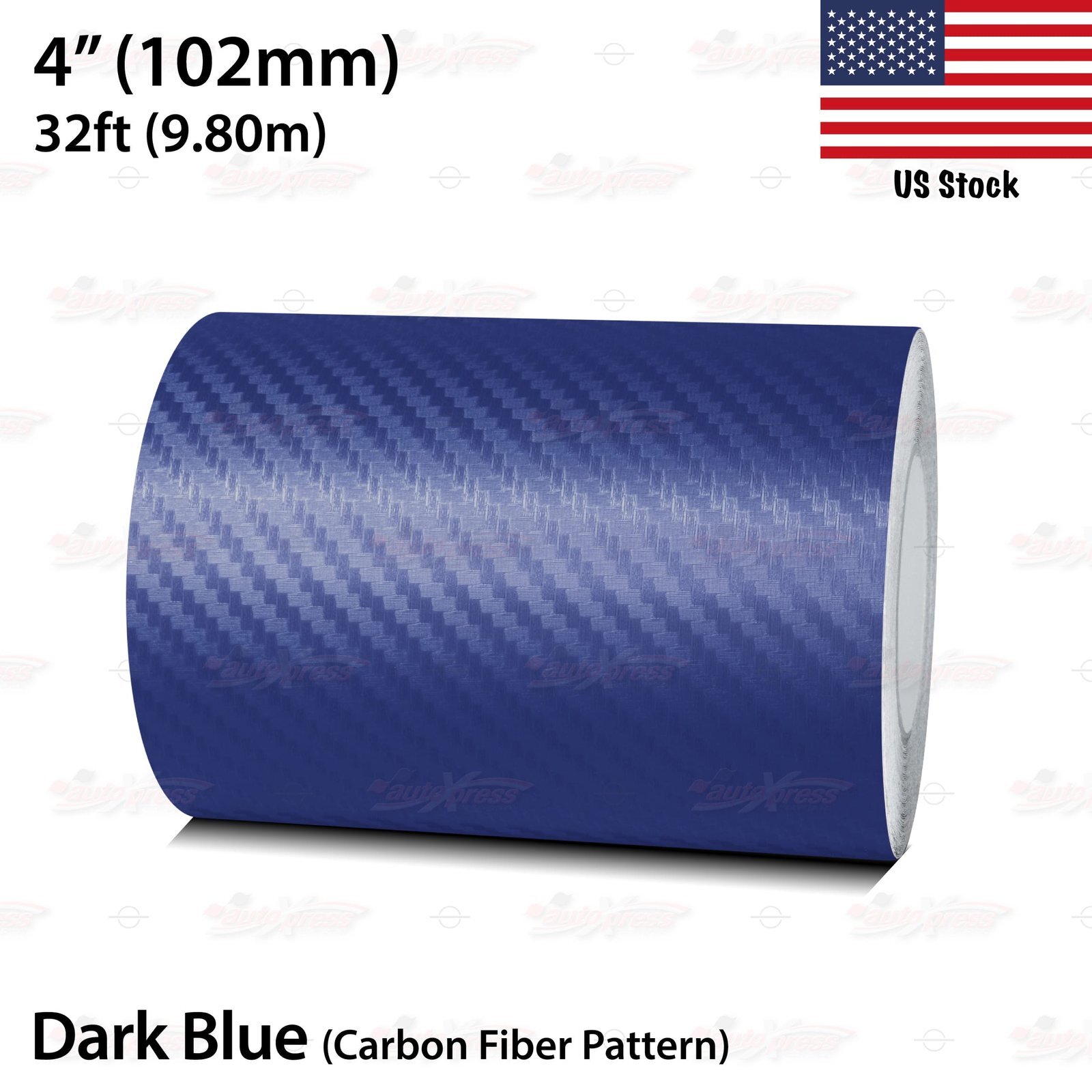4″ Roll Vinyl Pinstriping Pin Stripe Tape Sticker 102mm CARBON FIBER DARK BLUE