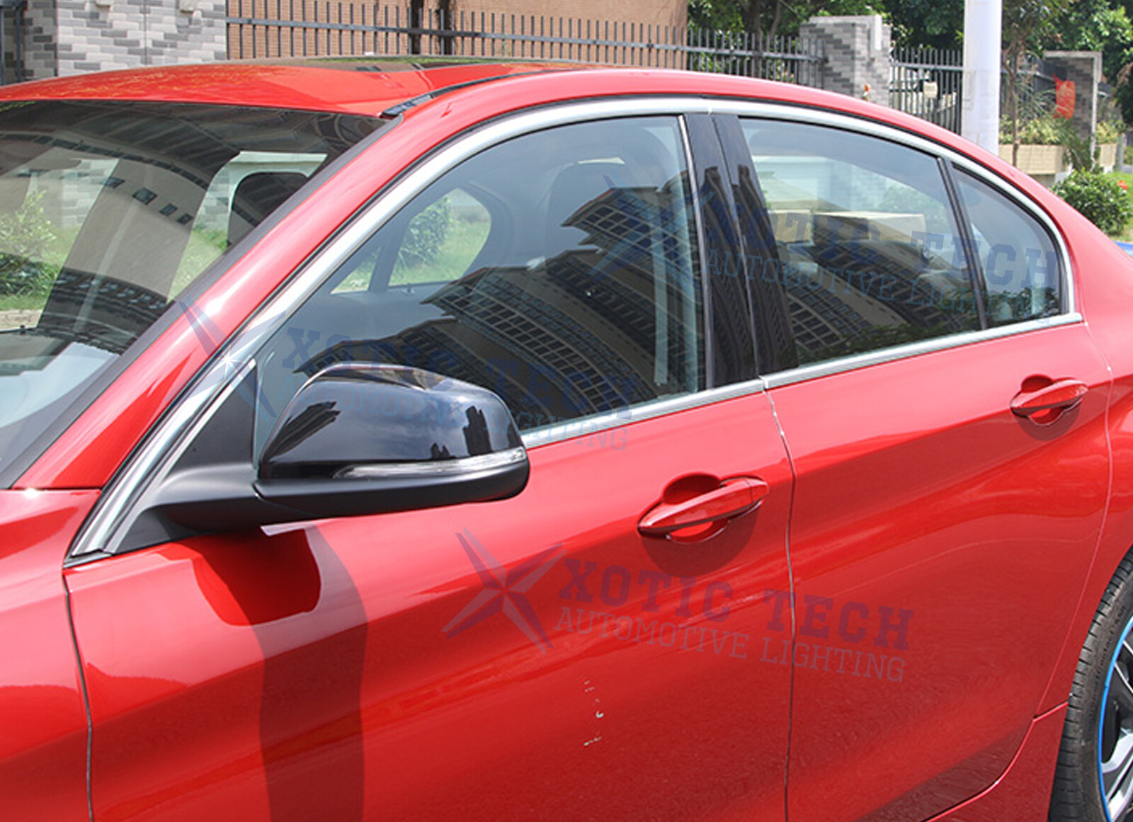 Piano Black Pillar Posts For BMW 3-Series E90 2005-12 Sedan Door Trim Cover Kit